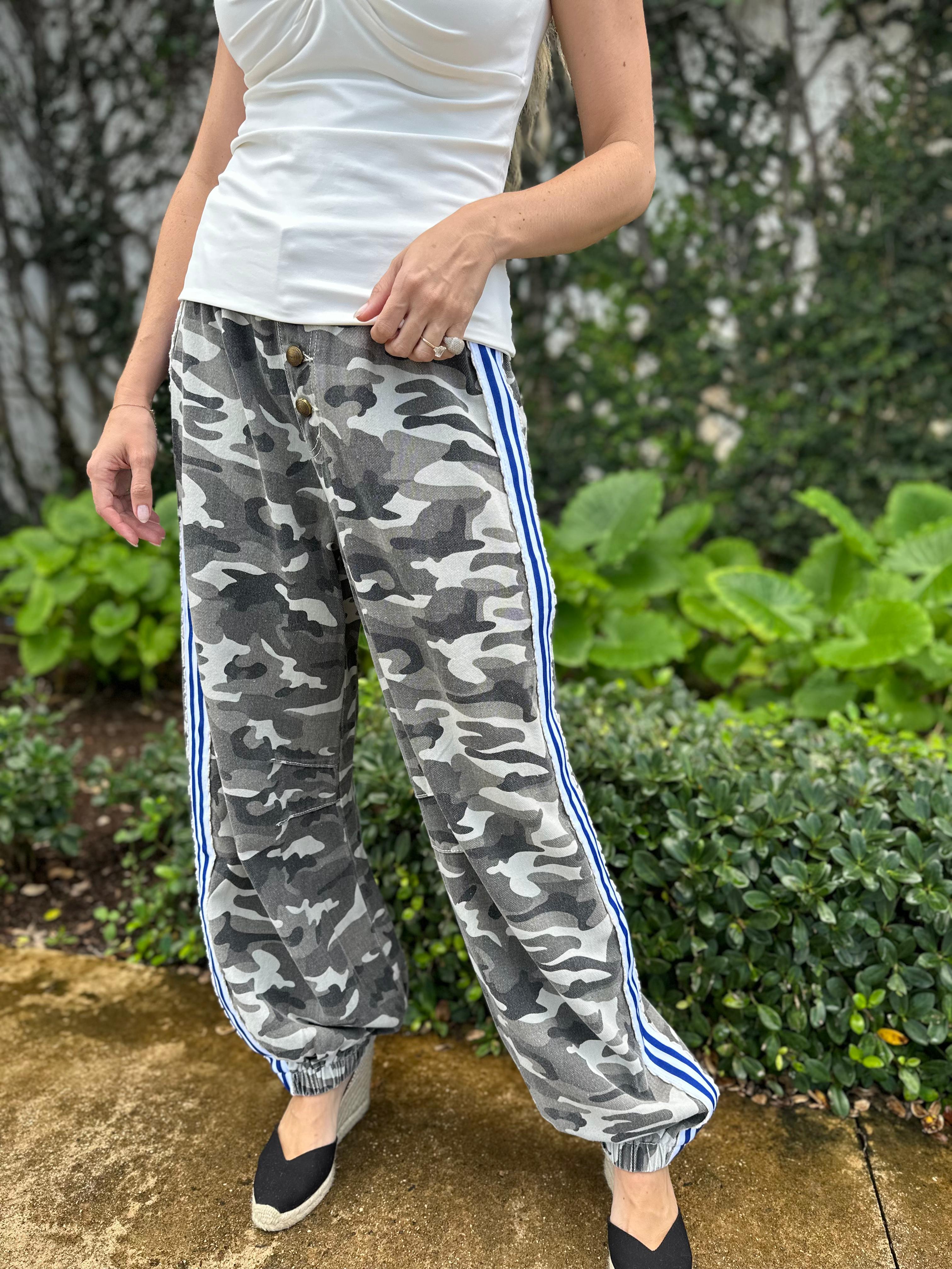 Camouflage Side Stripes Pants