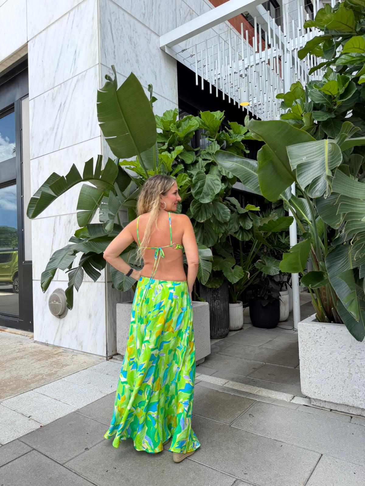 Citrus Garden Ring Maxi Dress