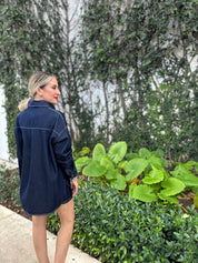 Denim Oversize Top & Mini Skirt