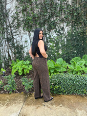 Wide Denim Track Pants