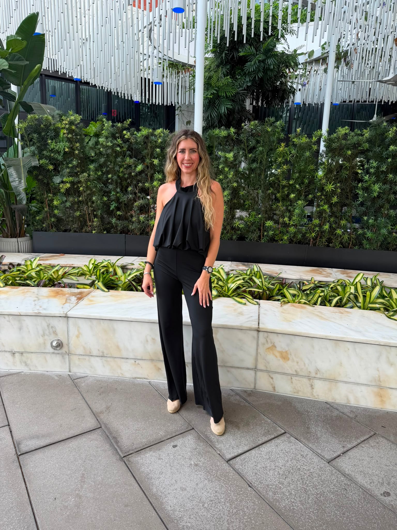 Halter Bubble Top Jumpsuit