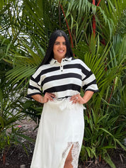 Lace Polo Short Sleeve Shirt