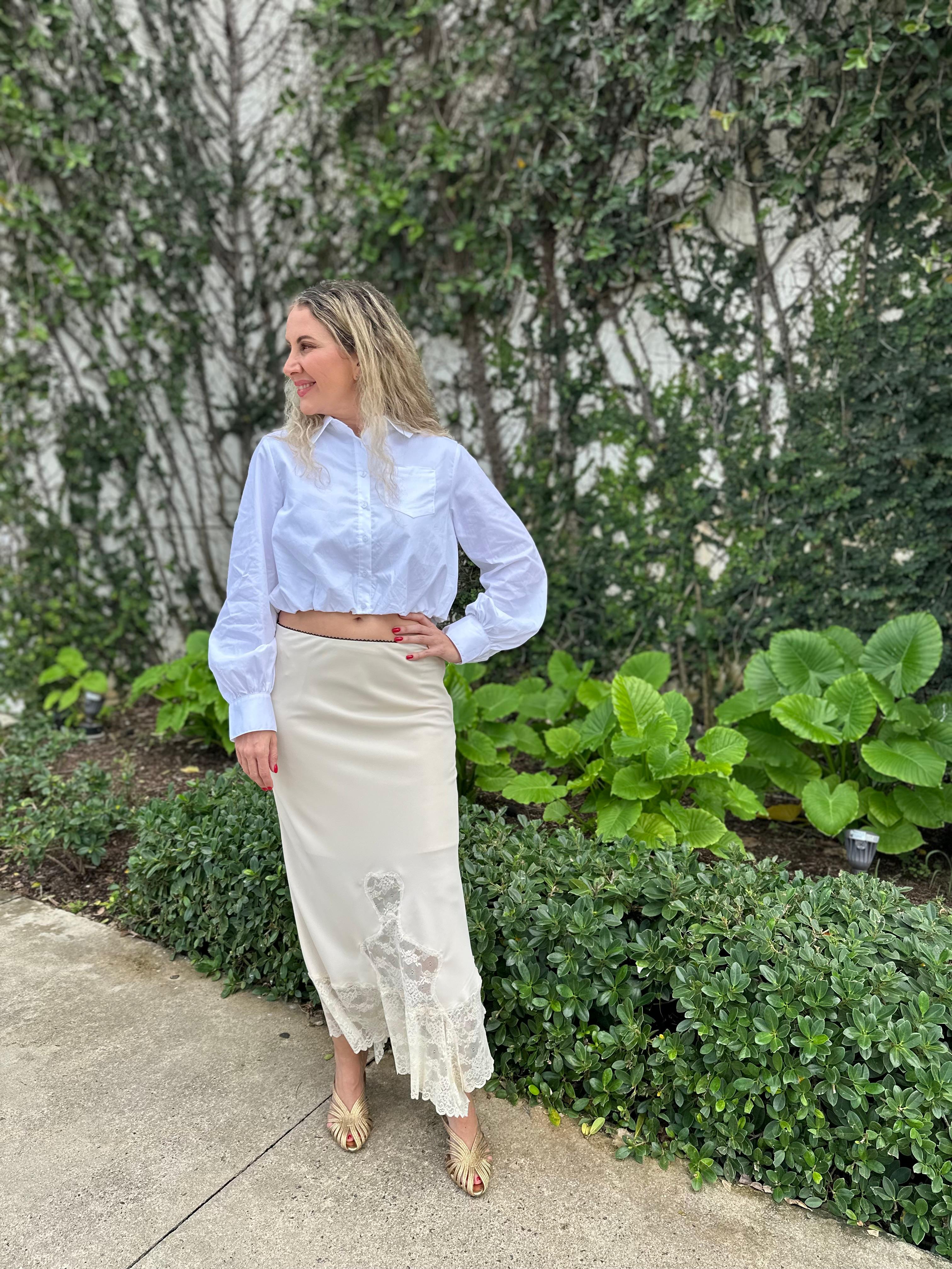 Cropped Button Down Shirt