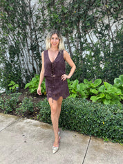 Lace Tie Front Vest