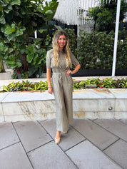 Pleated Drawstring Long Pants