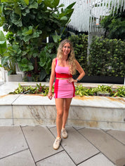 Two Tone Contrast Active Skort