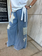 Star Patch Lace Point Pants