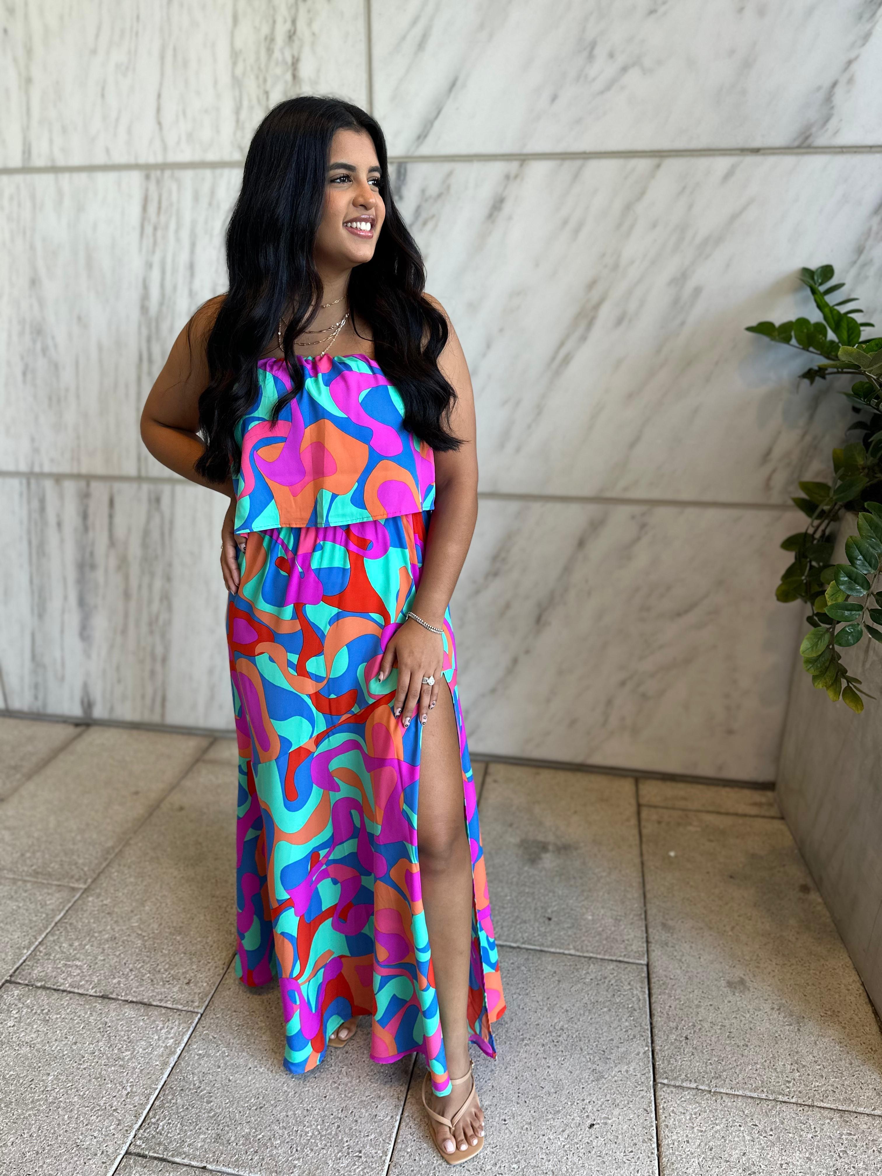 Tulum Dreaming Strapless Maxi Dress