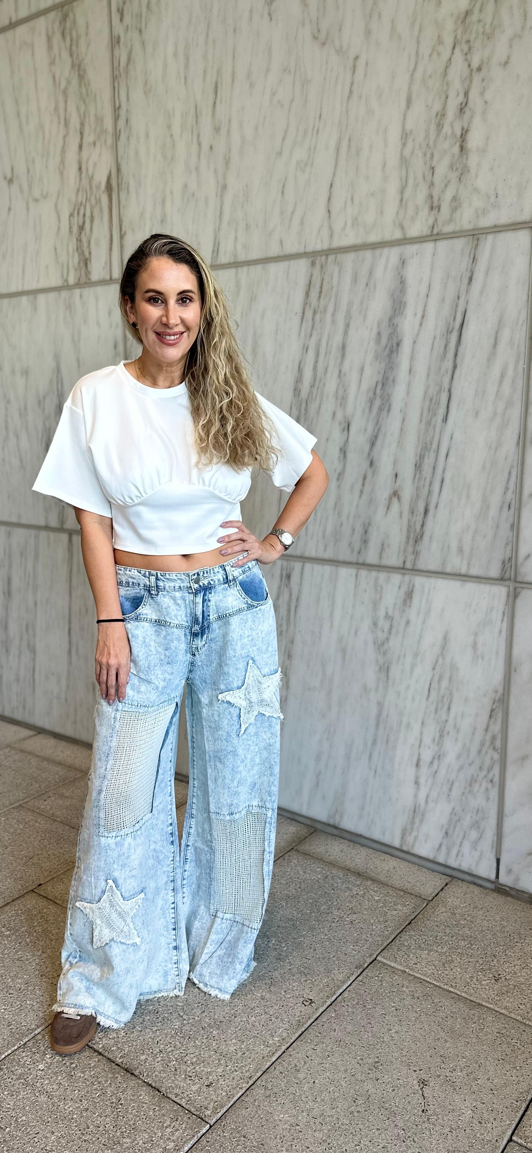 Corset Crewneck Crop Top
