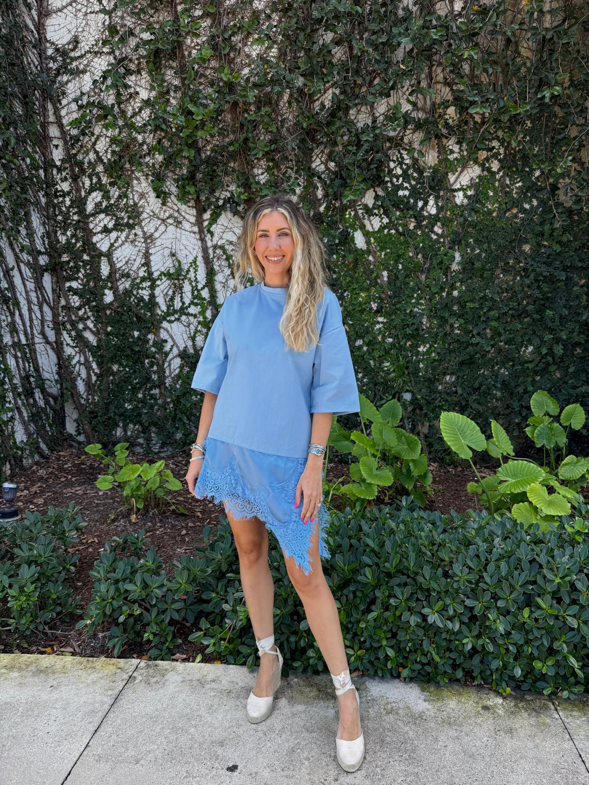 T-Shirt Lace Dress The Fashion Lounge T-Shirt Lace Dress The Fashion Lounge