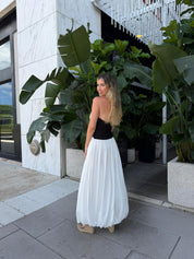Contrast Band Maxi Dress