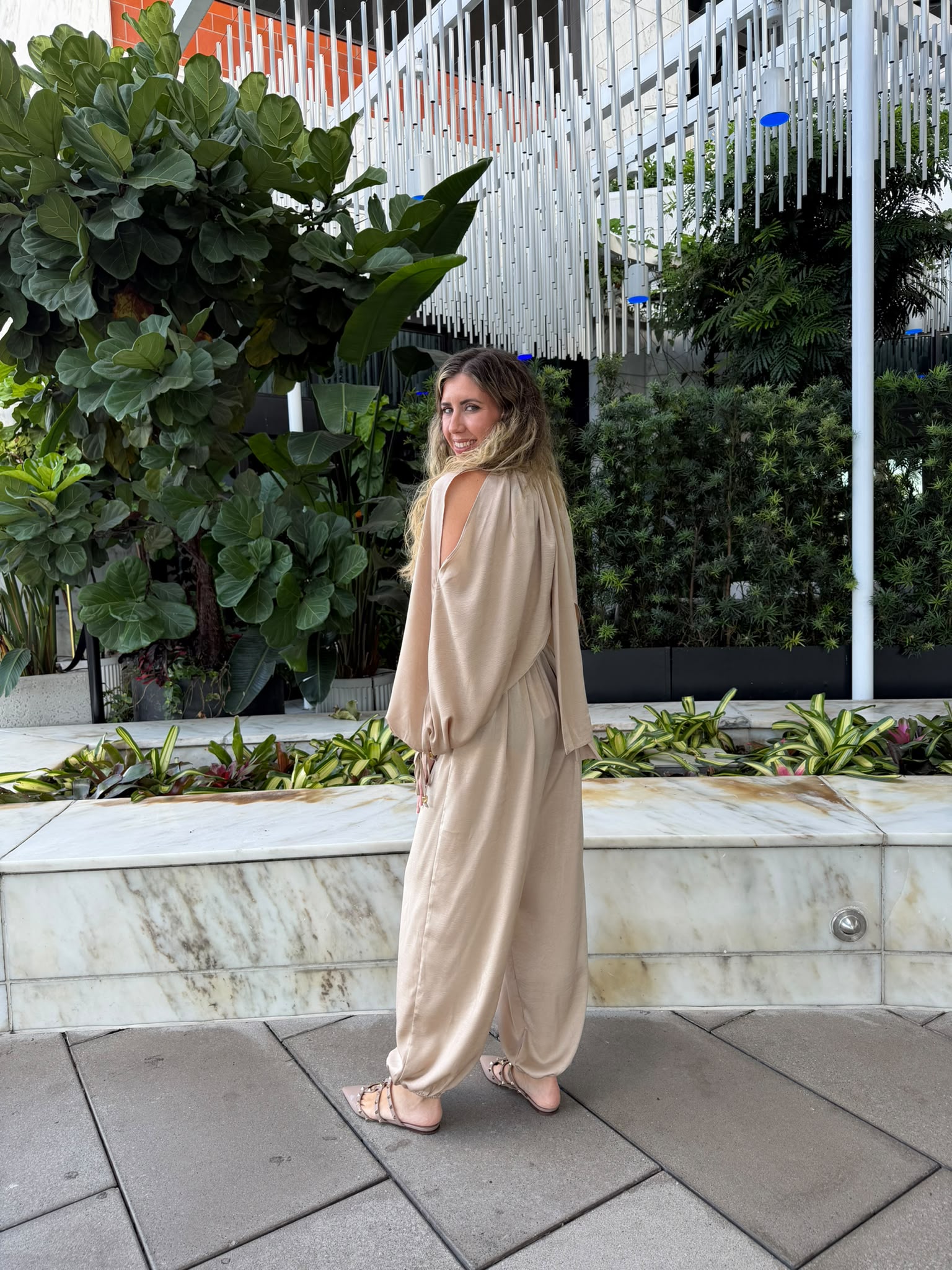 Long Sleeve Crop Cape & Balloon Pants