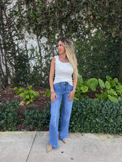 Front Pockets Straight Jeans