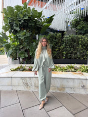 Long Sleeve Crop Cape & Balloon Pants