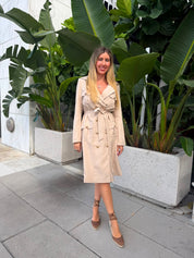 Trench Coat Midi Dress