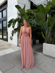 Strapless Crochet Maxi Dress