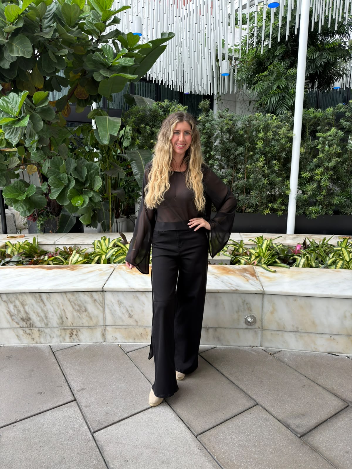 Sheer Cropped Draped Cape