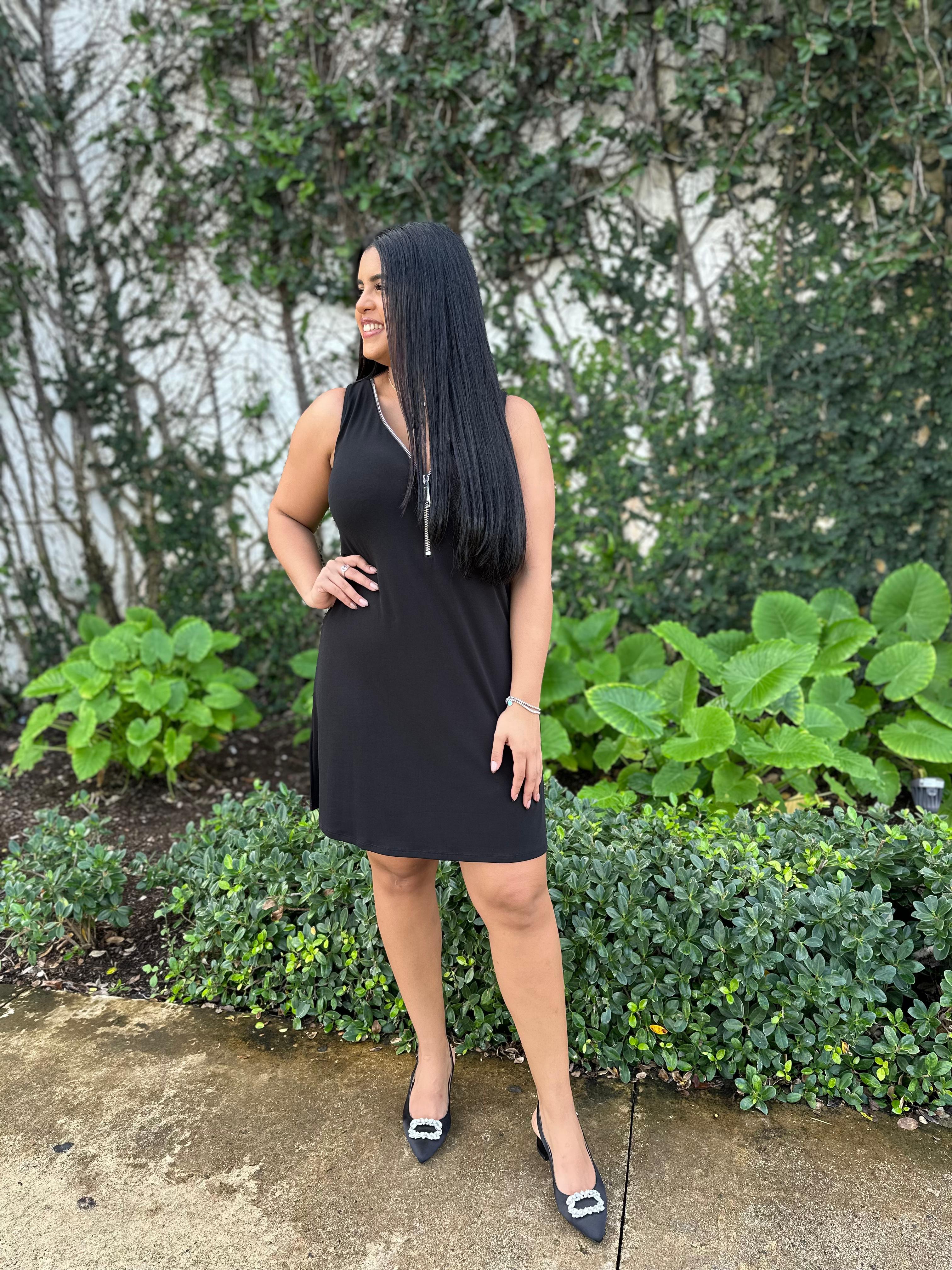 Big Zipper Sleeveless Dress