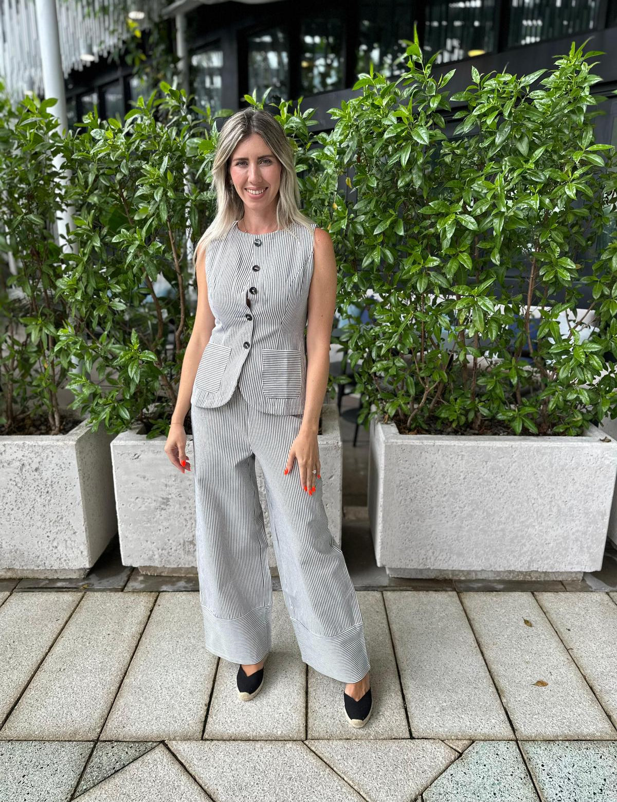 Stripe Vest & Pants Set