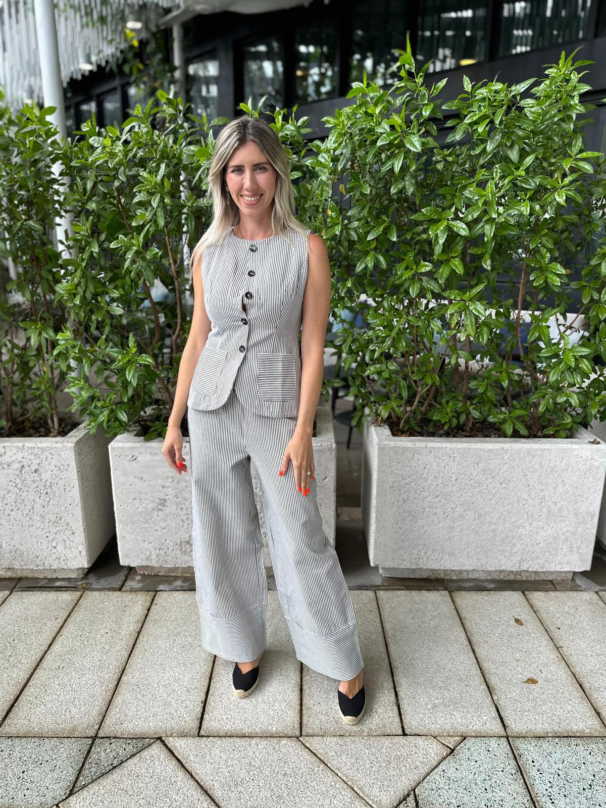 Stripe Vest & Pants Set