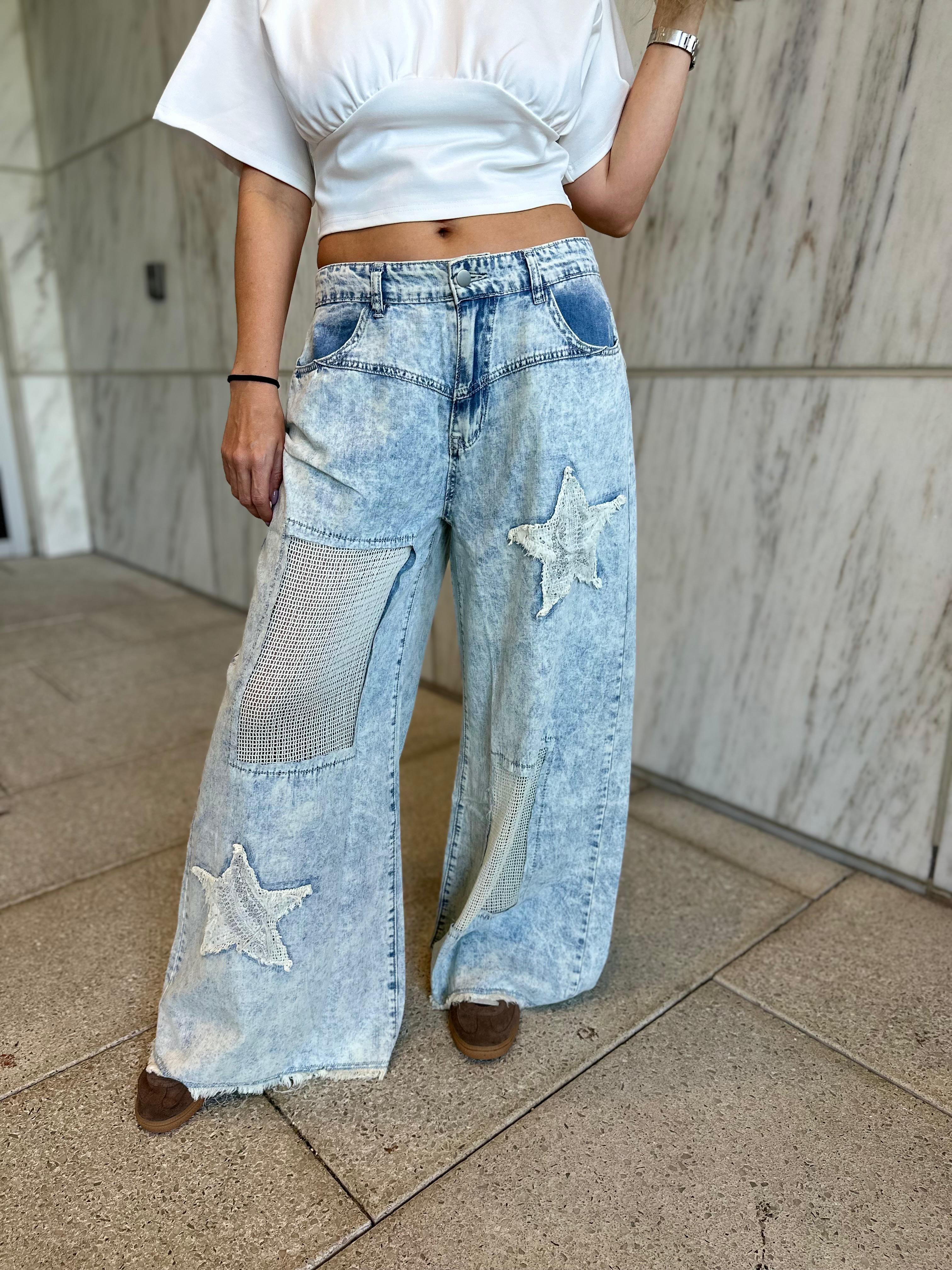 Patches Straight Leg Jean