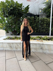 Pearls Bodycon Fringed Dress