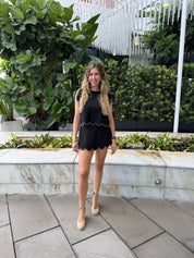 Studded Scallop Top & Short