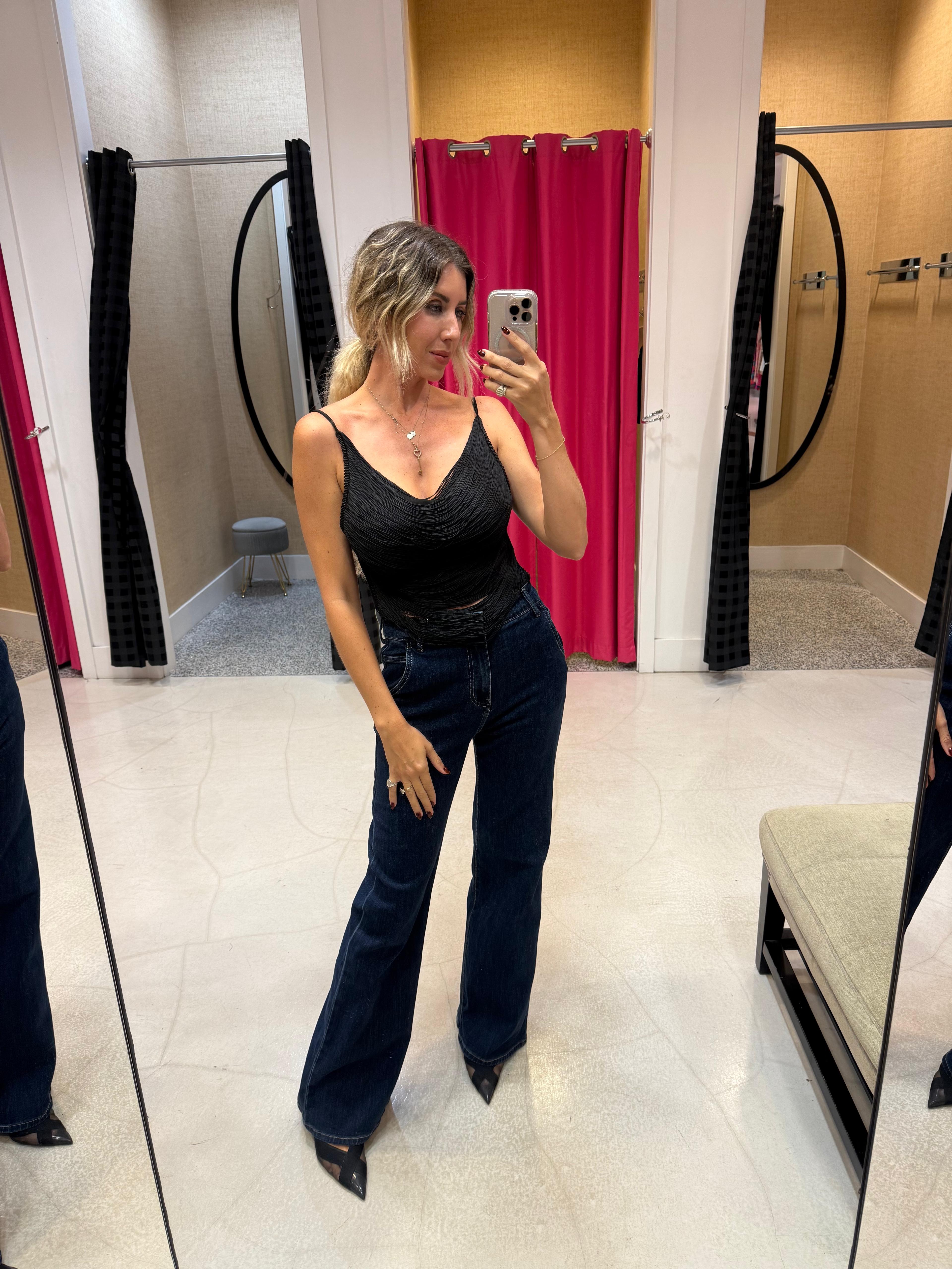 Fringe Open Back Top