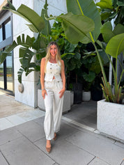 Square Neck Buttoned Top & Pant