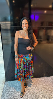 Two Tone Strapless Dress