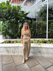 Strapless Military Waisted Jumpsuit