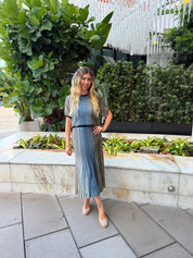 Striped Short Slv. Knit Top