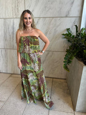 Exotic Escape Strapless Maxi Dress