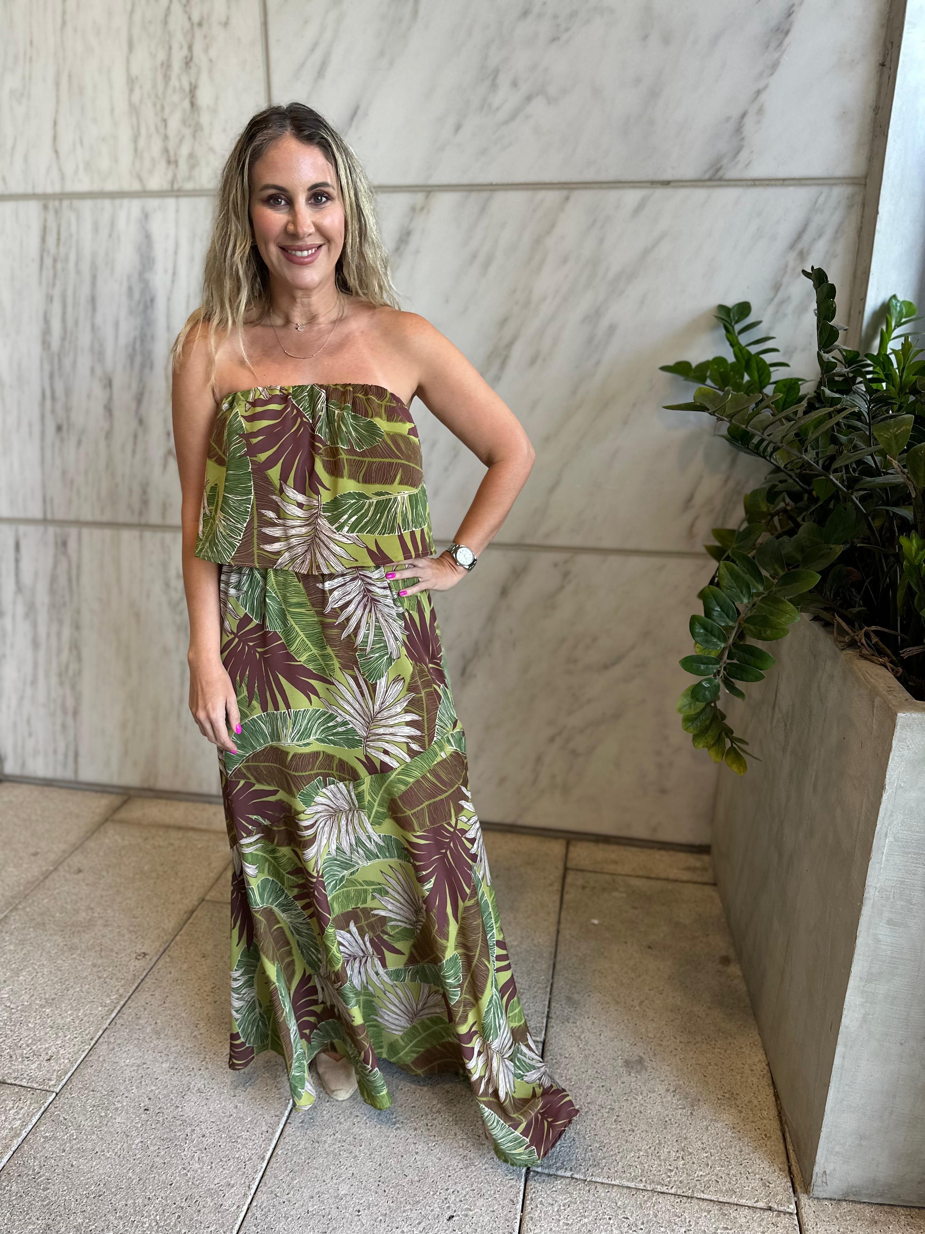 Exotic Escape Strapless Maxi Dress