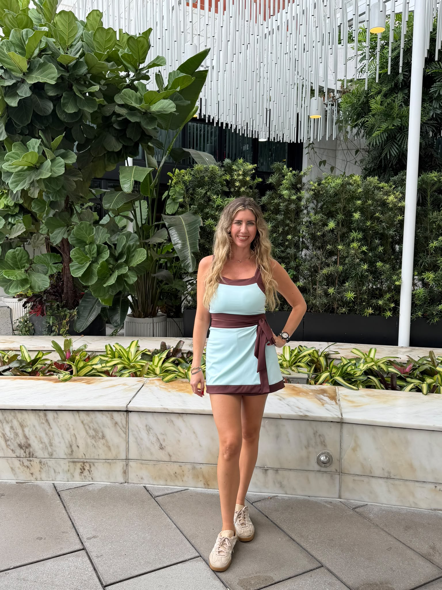 Two Tone Wrap Active Skort