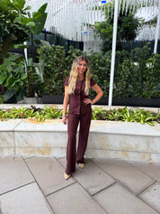 High Rise Pintuck Wide Pants