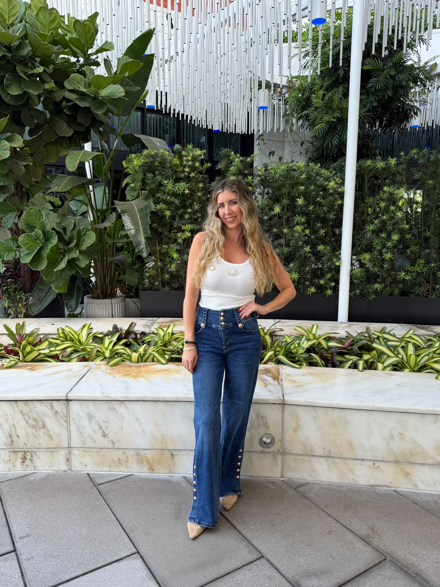 Ankle Buttons Jeans