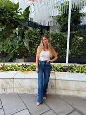 Ankle Buttons Jeans