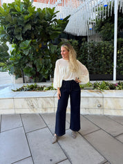 Front Pocket Wide Jeans