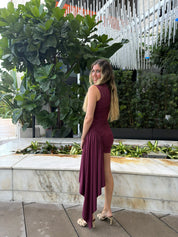 Ruched Draped Mini Dress