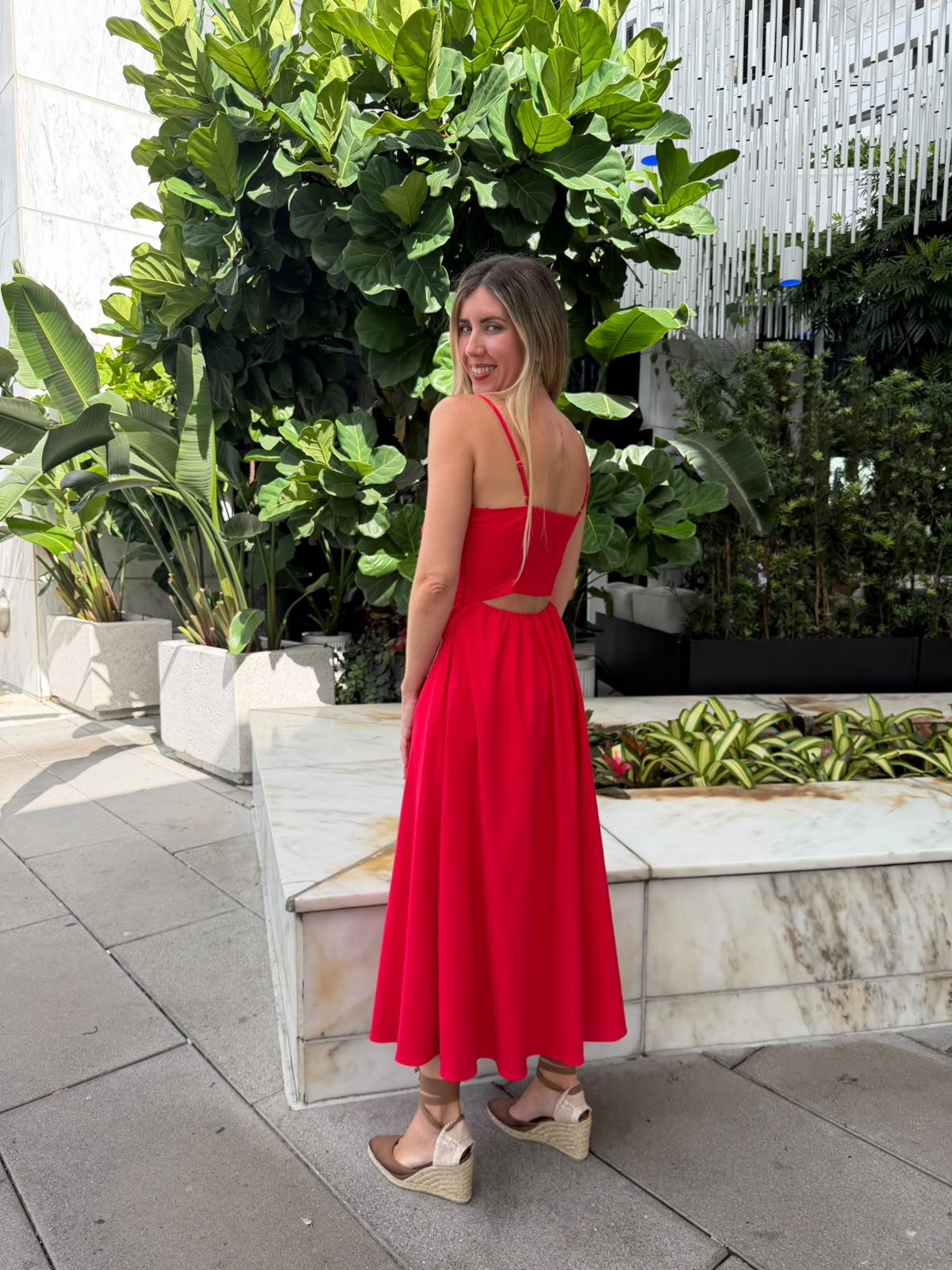 Pearl Embroidery Long Dress
