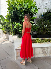 Pearl Embroidery Long Dress