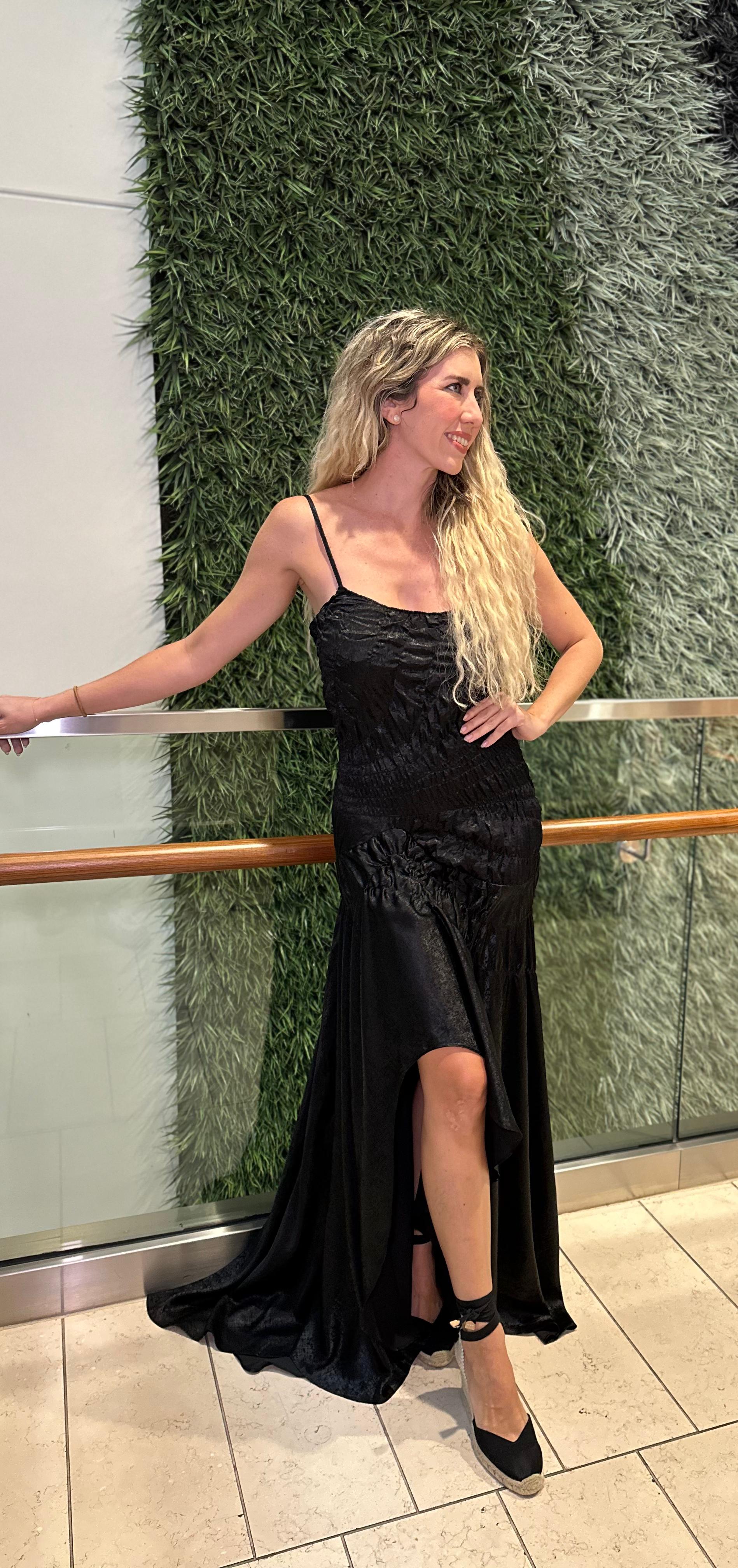 Metalic Ruched Dress