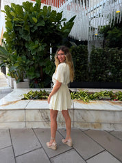 Elastic Waist Pleated Midi Skirt
