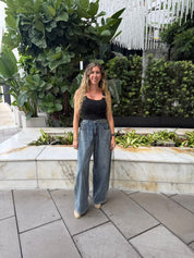 Mid Rise Stonewash Denim Jeans