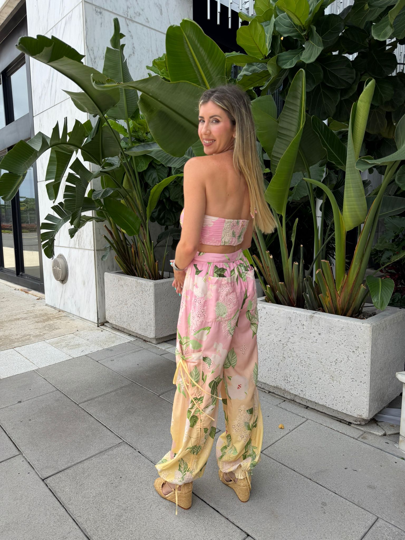 Eyelet Top & Drawstring Pants Set
