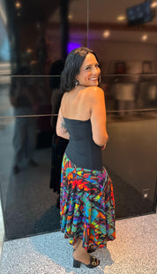 Two Tone Strapless Dress