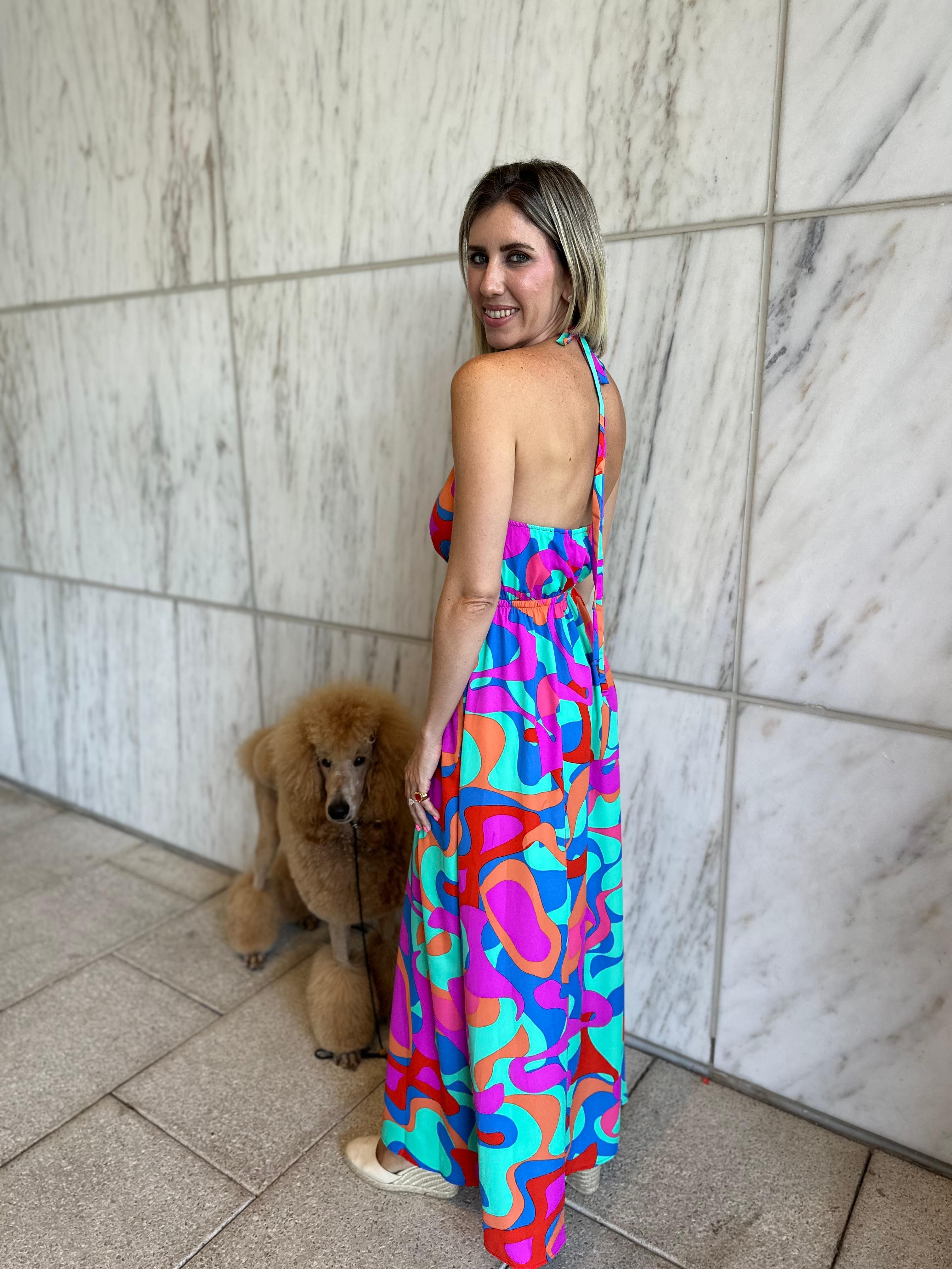 Tulum Dreaming Halter Maxi Dress