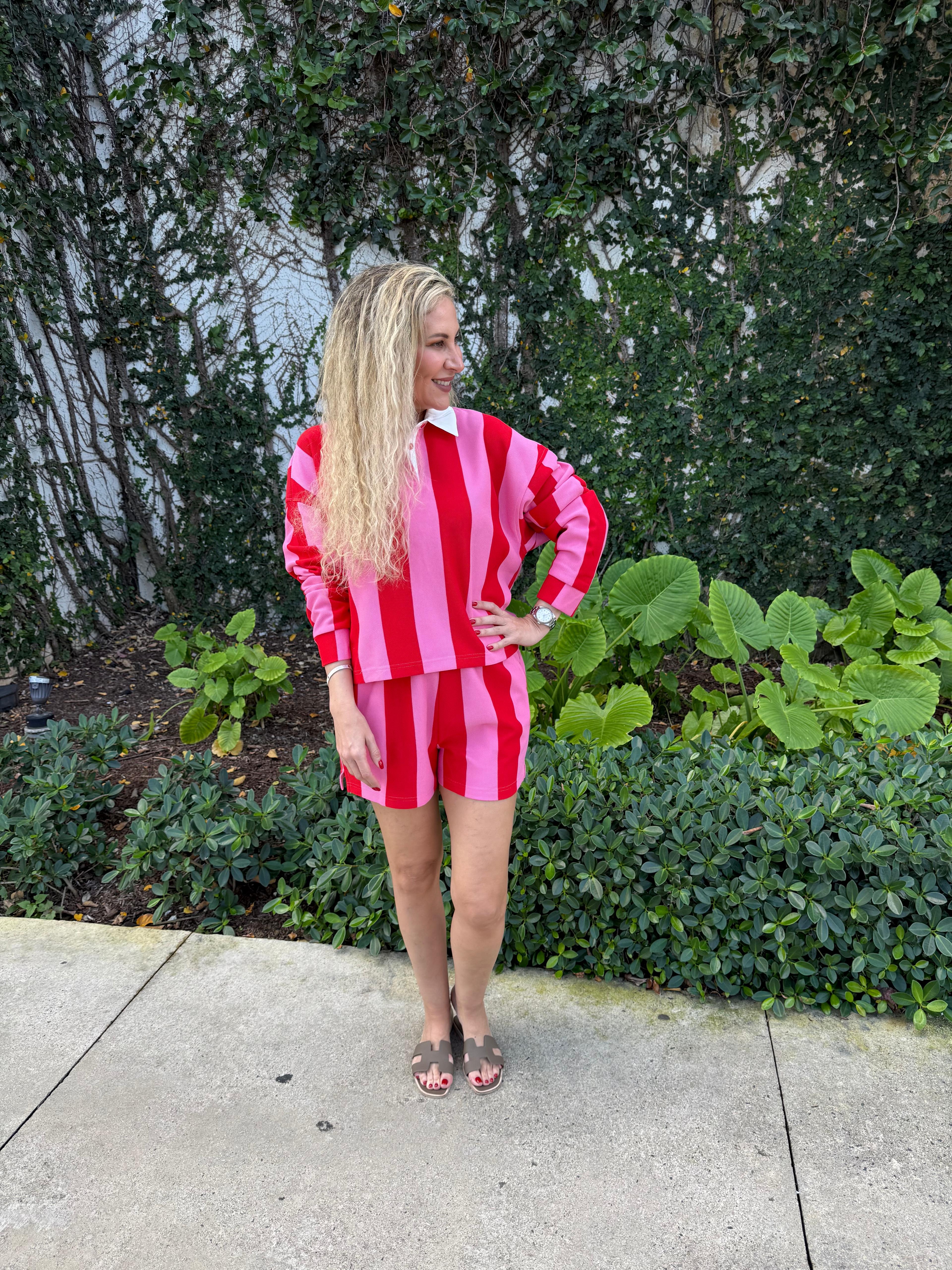 Color Block Stripped Top & Short
