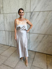 Satin Strap Cami & Midi Skirt